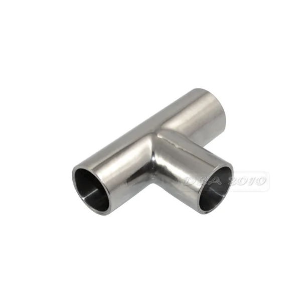 

MEGAIRON 3/4" 0.75" Pipe OD 19mm Sanitary Weld TEE 3 Way Pipe Fitting Stainless Steel SS316