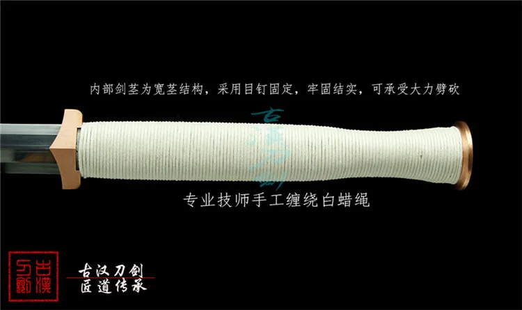 Китайский Меч Han jian, высококачественное складное стальное лезвие династии Хань, меч Бинде, может разрезать стальное дерево, бамбук