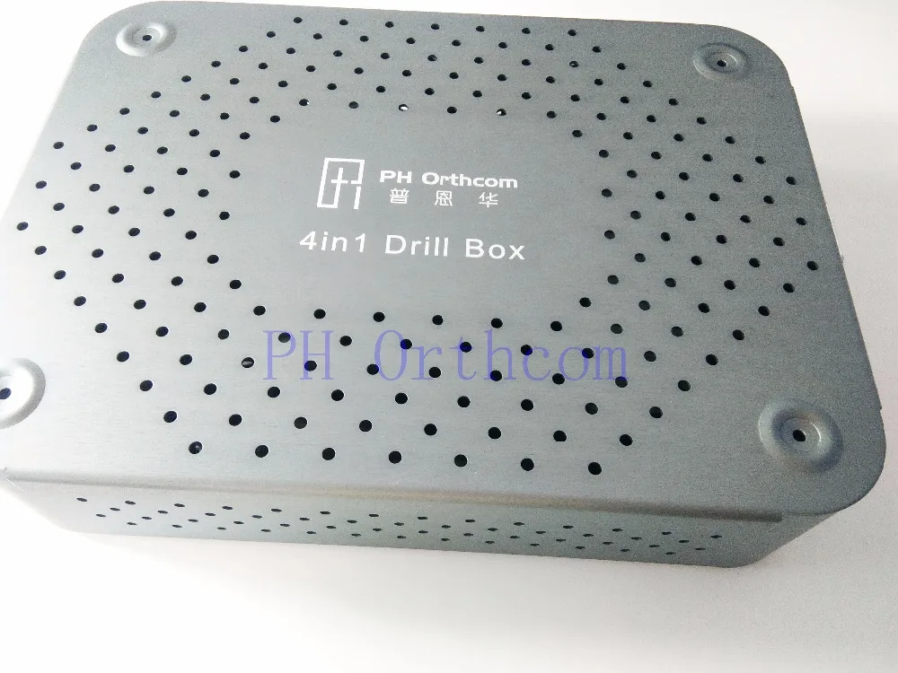 

4 IN 1 Empty Sterilization Drill Box for Small Multi-functional Drills and Saws Set Veterinary Orthopedic Instrument