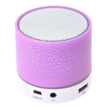 

Wireless Bluetooth Mini Speaker Stereo for iPhone Samsung Phone Tablet PC LED Colour:Purple