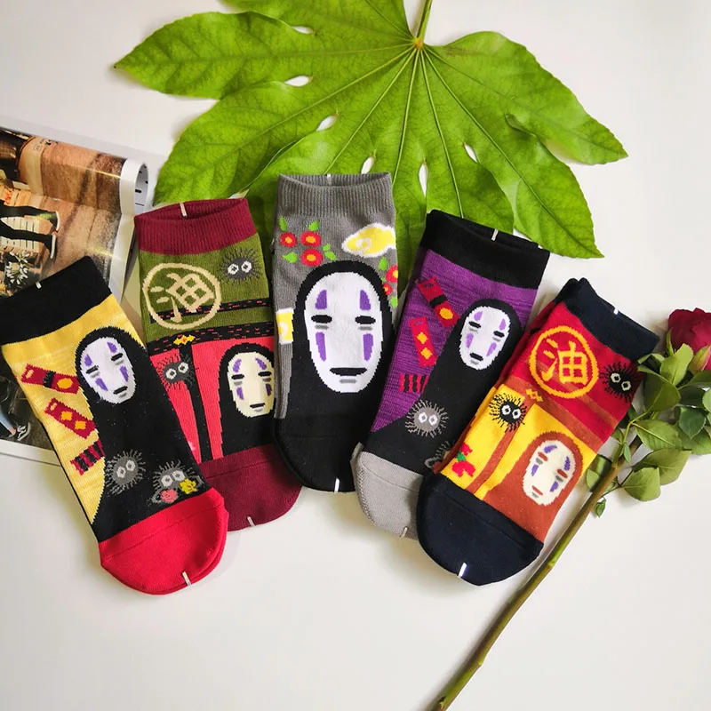 

spirited away socks cartoon socks with no-face pattern studio ghibli style 10 pairs/lot wholesale