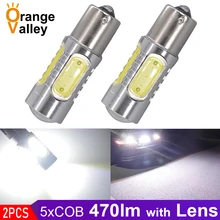 2 шт. 1156 P21W Автомобильный светодиодный указатель поворота светильник s 5 высокого Мощность COB дневные ходовые огни светильник BA15S задние фонари S25 7506 12498