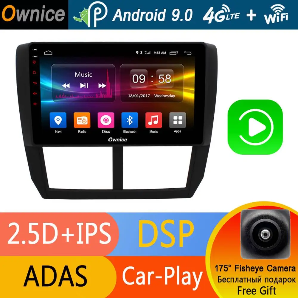 Автомобильный DVD радиоприемник 9 &quotIPS Octa 8 Core Android 0 GPS навигация плеер Радио для Subaru