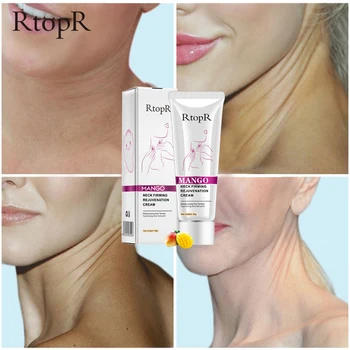 RtopR Mango Neck Firming Rejuvenation Cream Anti wrinkle Whitening Moisturizing Neck Serum Mild Peeling Beauty