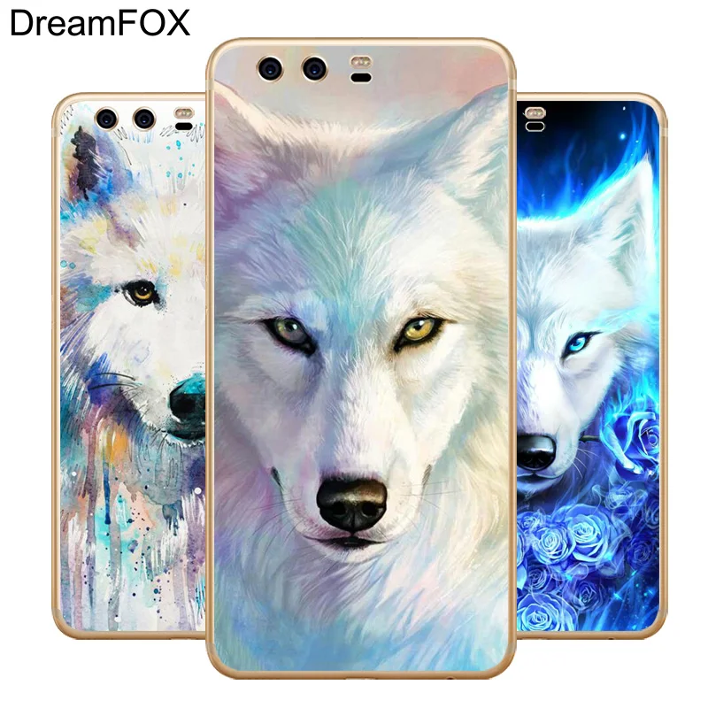 Мягкий силиконовый чехол из ТПУ DREAMFOX L611 Wolf And Lion для Huawei P8 P9 P10 Lite Plus 2017 Honor 8 Pro 9 6X |