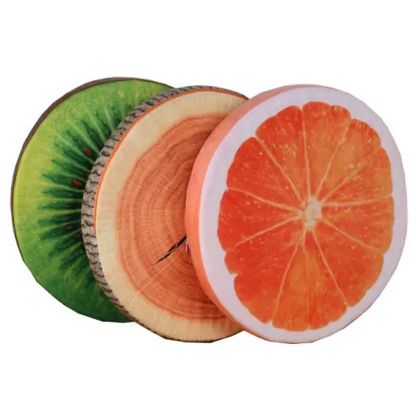 3D Fruit Print Cushion Home Chair  Back Pad Sofa Throw Pillow-Lemon1