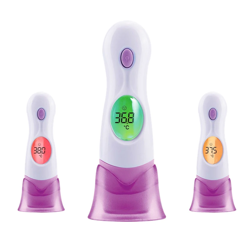Инфракрасный термометр детский лоб термометр детский ушной термометр контакт восемь-в-одном Lcd Non-C - Цвет: Purple