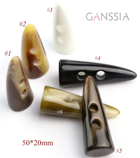 

6pcs/lot Good quality resin horn shape buttons for overcoat / dust coat, DIY sewing buttons(SS-73)