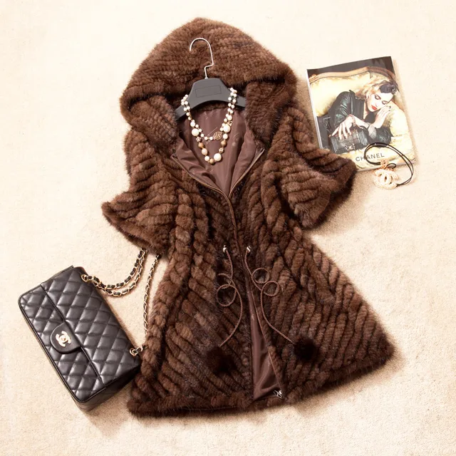 2017 New Arrivel 100 Mink Knitted Fur Coat Jacket Grant Nichiolas15 07 21 St114489 St114490 St114493 St114491