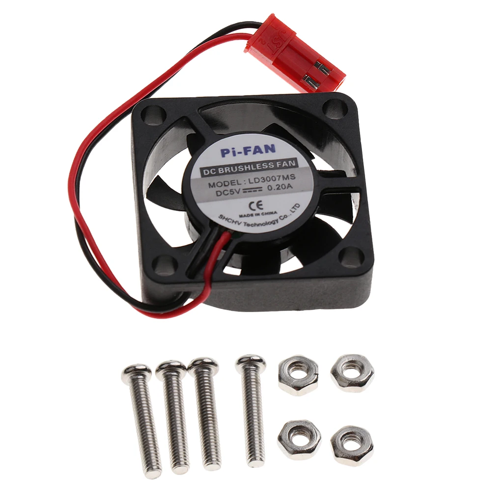 Dovewill DC 5V Brushless CPU Cooling Fan + Heatsinks for Raspberry Pi 3B/ 2B/ B+