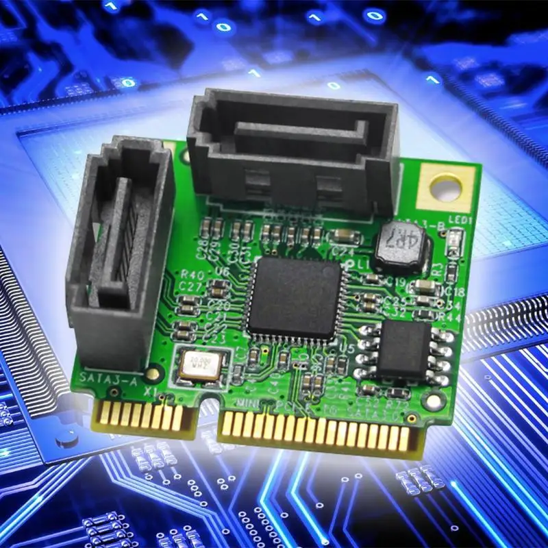 2 порта Sata3.0 Mini Pci E для карты расширения Мини интерфейс жесткого диска Плата