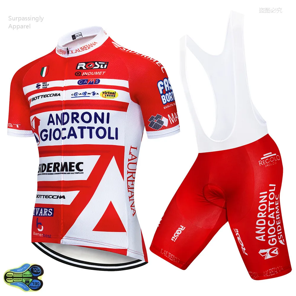 

2019 UCI ANDR Cycling Team Jersey 12D Gel Bike Shorts Ropa Ciclismo Mens Summer World Tour Bicycle Maillot Culotte Clothing Set