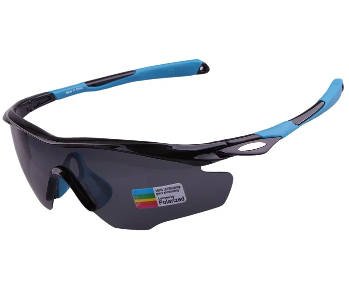 Зеркальные линзы, спортивные солнцезащитные очки для женщин и мужчин, яркие велосипедные солнцезащитные очки, PC велосипедные солнцезащитные очки, мягкие резиновые велосипедные очки - Цвет: blue polarized grey