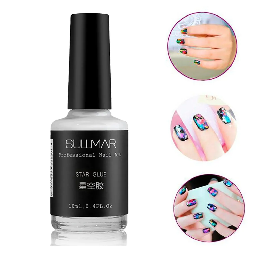 

1PCS 10 ml White Nail Glue Adhesive for Star Foil Sticker Nail Art Transfer Tips Brand New and High Quality Nail Art Glue