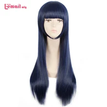 Parrucca l-e-mail Hinata Hyuga parrucche Cosplay Sora no metodo Shione Togawa parrucche Cosplay lunghi blu nero capelli sintetici termoresistenti