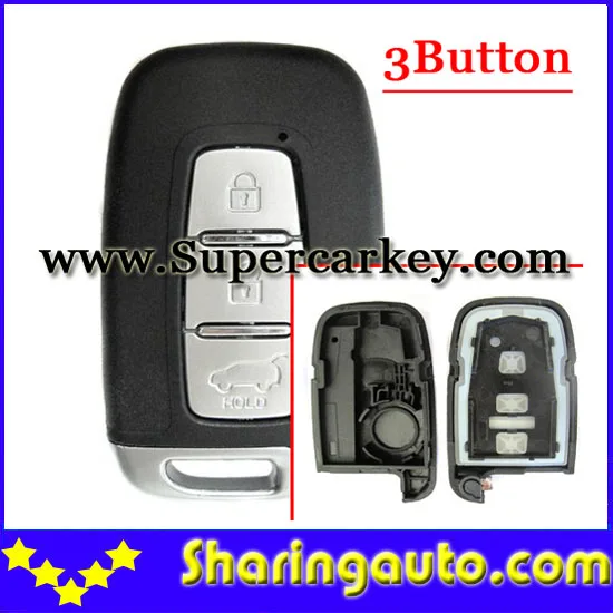 

Free shipping 3 Button Smart Card Shell with Toy48 key for Hyundai 5pcs/lot