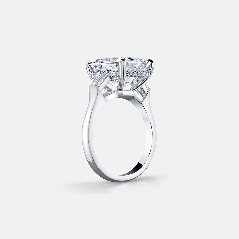 QYI 925 пробы серебряные обручальные кольца, серебряные обручальные кольца для женщин, 4 карата, ювелирные изделия с искусственным бриллиантом