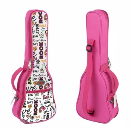 23 inches pink Концертная сопрано укулеле маленькая Акустическая гитара сумка чехол Толстая посылка 21 23 26 дюймов Lanikai Luna Mahalo Lanikai Kala Ukes - Цвет: 23 inches pink