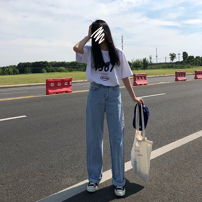 korean mom jeans