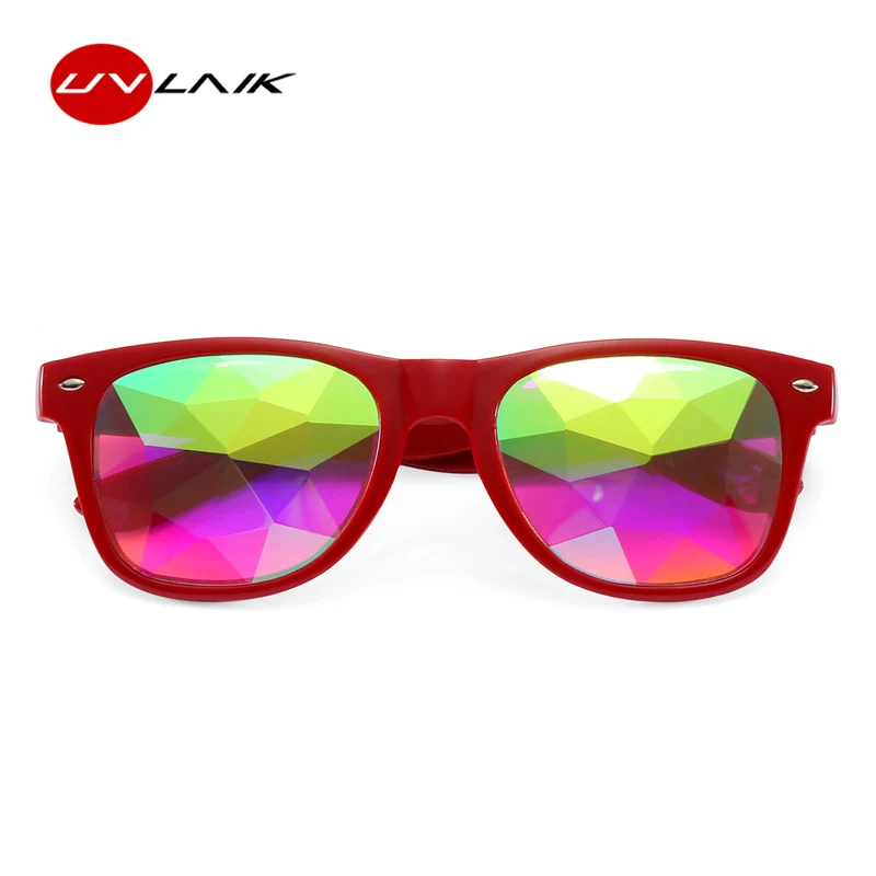 UVLAIK, мужские, калейдоскоп, очки, женские, Rave Festival, вечерние, EDM, солнцезащитные очки, мужские, женские, Ретро стиль, дифракционные линзы, голографические очки