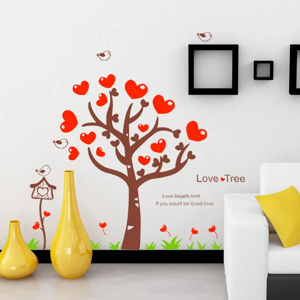 Heart Wall Decor online shop love heart tree wall sticker flower wall covering Heart Wall Decor online shop love heart tree wall sticker flower wall covering