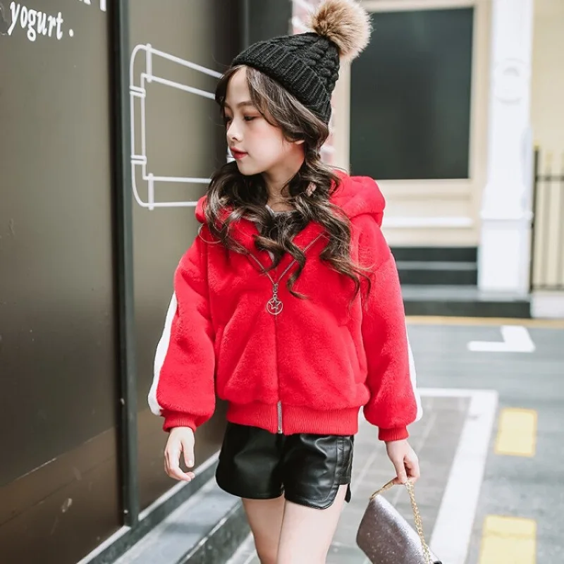 

Girls Sweater Coat 3 4 5 6 7 8 9 Years Winter Warm Toddler Jackets Baby Girls Clothes Children Clothing Little Girl Hooded Coats
