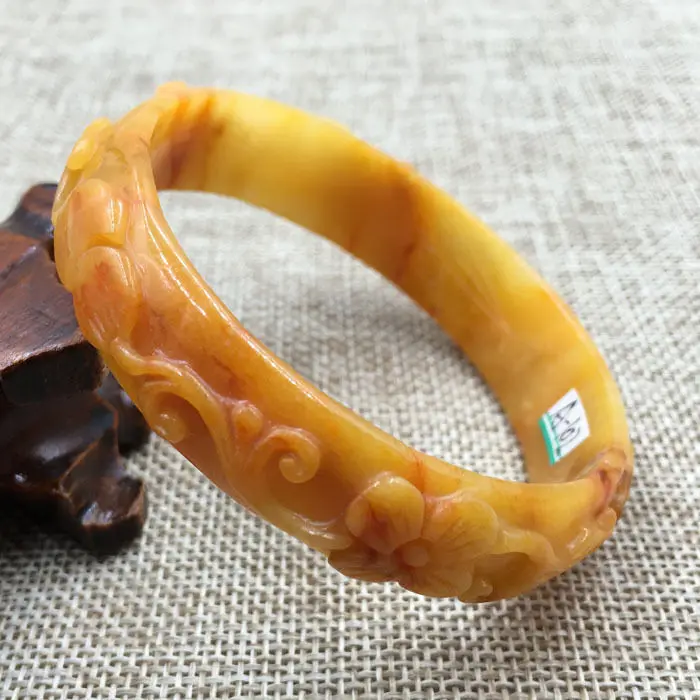 

FREE SHIPPING>>>@@ A-102 Beautiful China Hand-carved Orange Jadeite Jade Gems Bracelet Bangle 63mm NEW