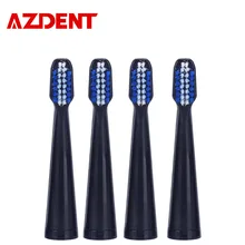 Azdent Фирменная Новинка 4 шт./компл. Зубная щётка головы Электрические зубные щётки Сменные бритвенные головки, пригодный az-06 или AZ-1 Pro зуб Кисточки Гигиена полости рта