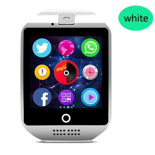 FREZEN Bluetooth Смарт-часы Q18 умные часы с камерой MP3 умные часы с поддержкой sim-карты TF для телефона Android PK DZ09 A1 GT08 U8 - Цвет: White