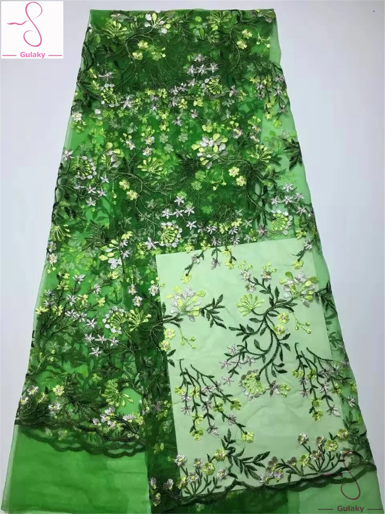 Wine Green African Lace Fabrics Tulle Beaded Dubai Market French Net Fabric DP097 |