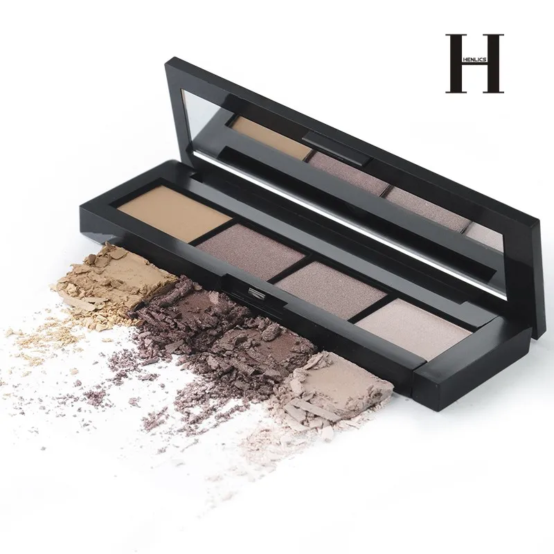 

HENLICS Shimmer eye shadow palette easy to wear long lasting 4colors matte Eyeshadow pallete Cosmetic professional shadows
