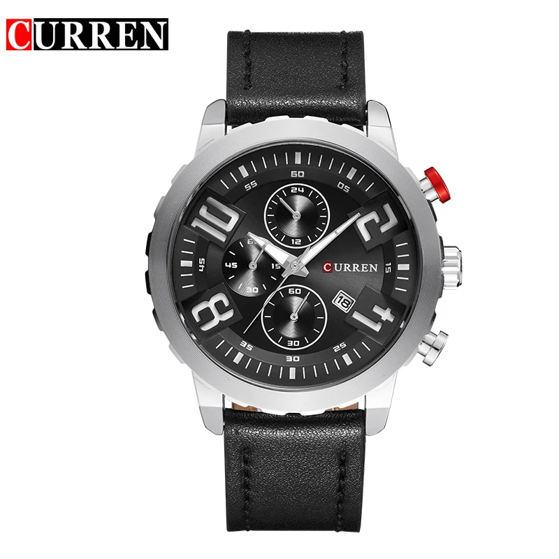 

2016 CURREN Fashion Casual Men Watches Analog Military Sports Watch Quartz Xfcs Male Leather Date Wristwatches Relogio Masculino