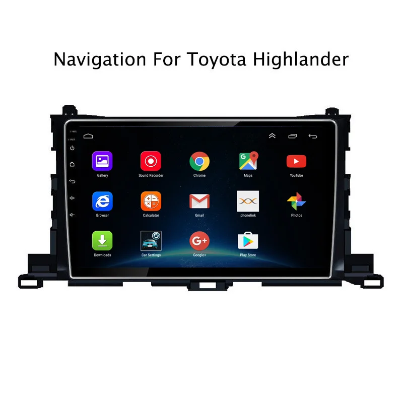 Best 10.1" 2G RAM 32G ROM Car DVD GPS Navigation For Toyota Highlander 2015-2018 with Radio Head Unit,support 4G LTE 3