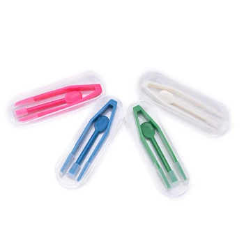 

2pcs Useful Silicone Tweezers Eyes Care Practical Flexible Contacts Toiletry Kits