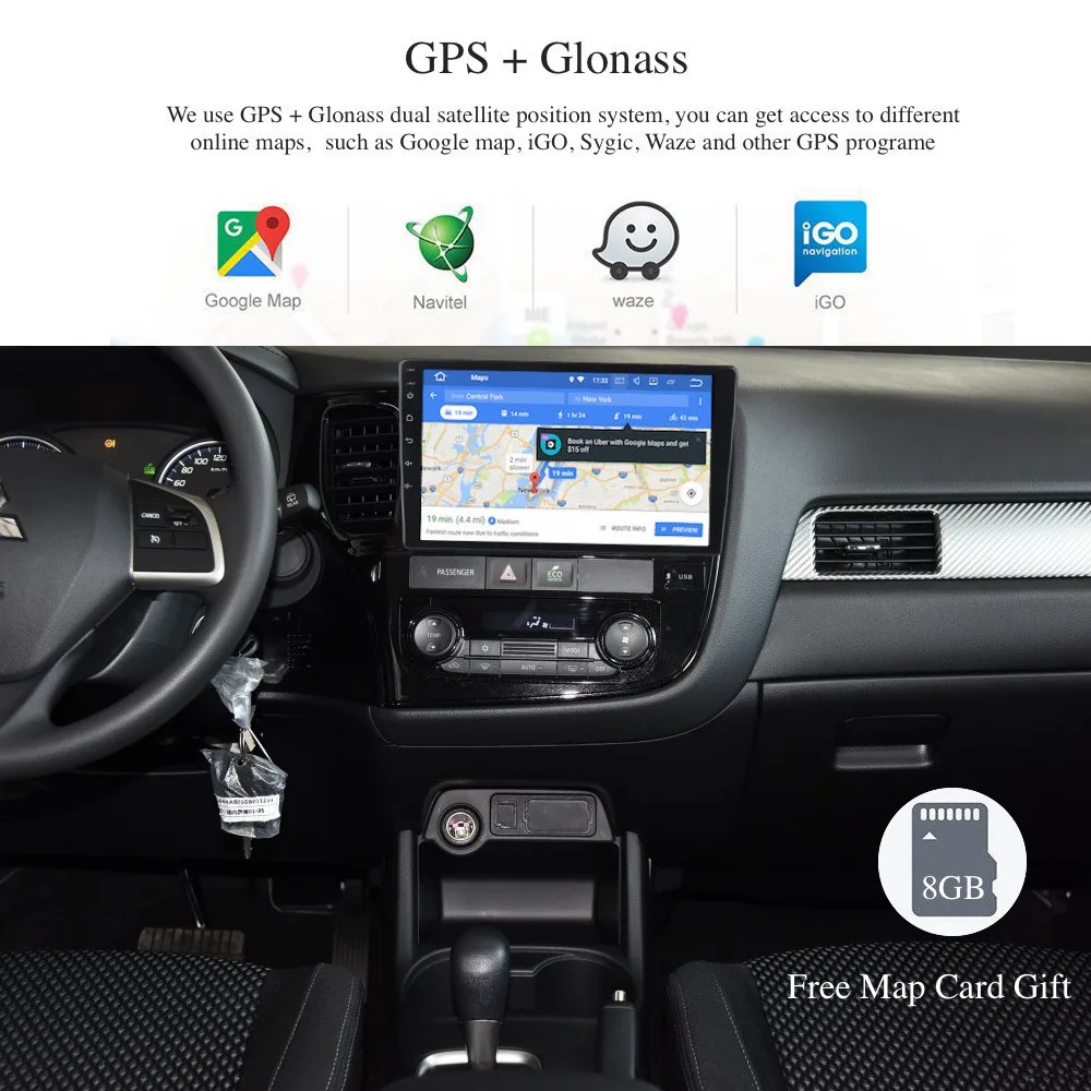 Автомобильный gps для Mitsubishi Outlander 2013 android авто радио навигация головное устройство мультимедиа HDMI выход видео плеер