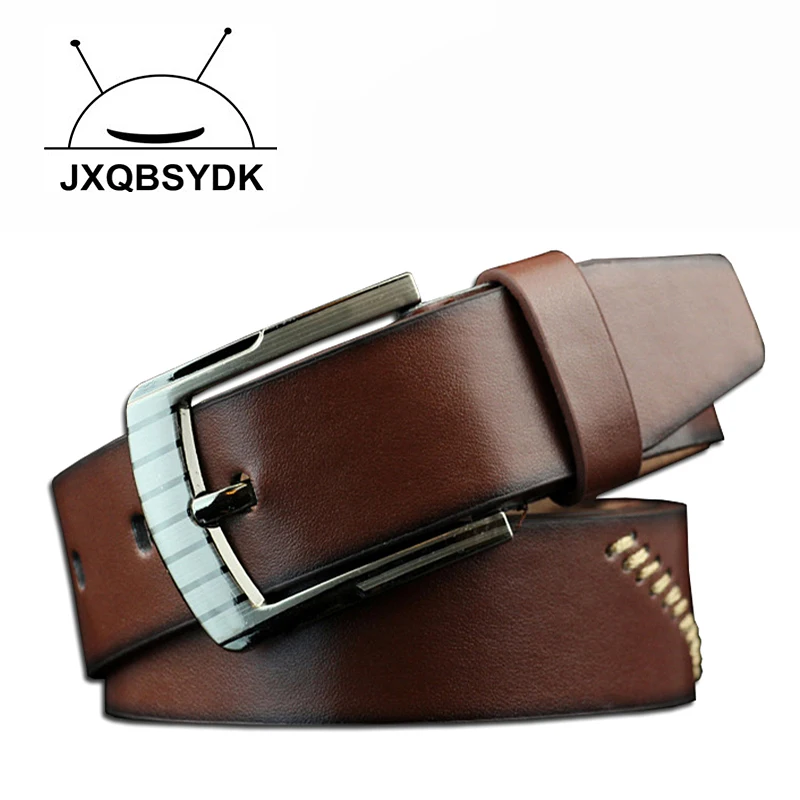 

JXQBSYDK Luxury Brand Retro Cowboy Belts For Men Pin Buckle Designer Belts Men High Quality PU Male Belts cinturones para hombre