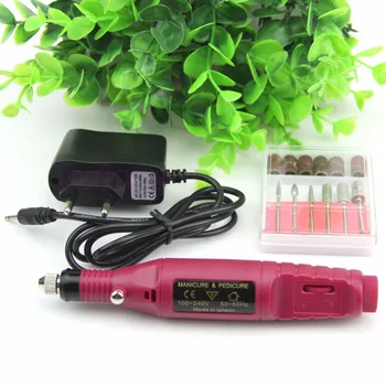 

Fashion Manicure Pedicure Nail Art File Drill Bits Pen Electric Machine Set EU/US plug
