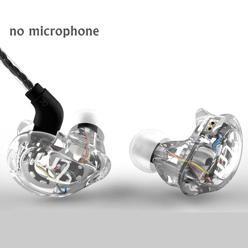 no microphone TRN V10 Гибридный 8 наушники для водителей двойной балансный арматурный двойной динамические наушники для водителей с микрофоном - Цвет: no microphone