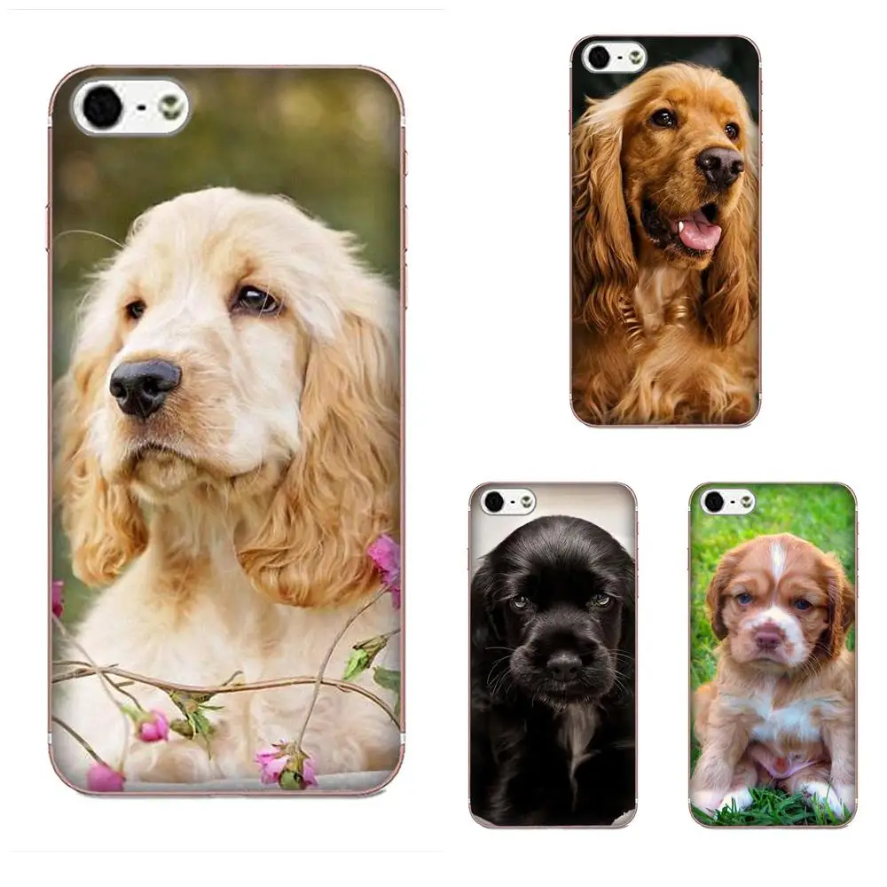 Cocker Spaniels щенки собаки прозрачный мягкий чехол для Apple iPhone X XS Max XR 4 4S 5 5C 5S SE 6 6S 7 8