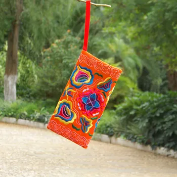 

Fashion Wallet monederos kawaii Ethnic Vintage Purse Handmade Embroidered Floral Canvas Coin Purse Wristlet Clutch Bag1.39