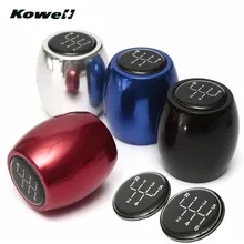 KOWELL 5&6-Speed Universal MT Manual Transmission Gear Shift Knob for Volkswagen VW Golf for Lada for KIA Black,Silver,Red,Blue