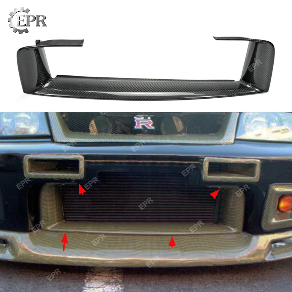 Us 131 4 10 Off For Nissan Gtr R33 Carbon Fiber Front Bumper Intercooler Surround Duct Interior Accessories R33 Tuning Part Trim Body Kit In Bumpers