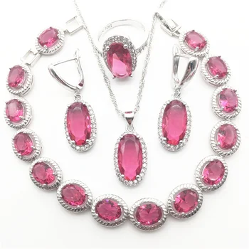 

925 Sterling Silver Jewelry Classic Rose Zircon Jewelry White CZ For Women Wedding Earring/Pendant/Necklace/Bracelet/Ring