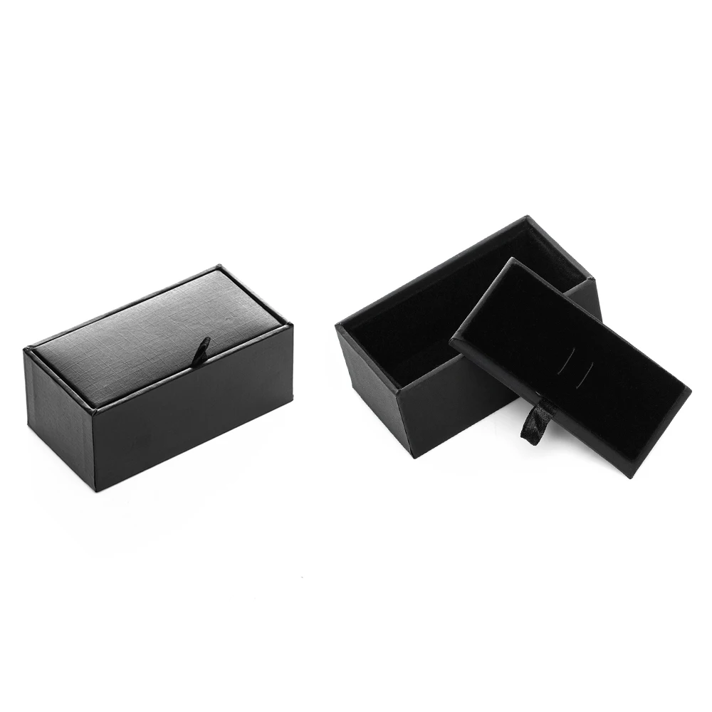 

VAGULA New Arrival Stripe Tie Clip Box Fashion Gift Box Black Tie Pin Case Tie Bar Box 21