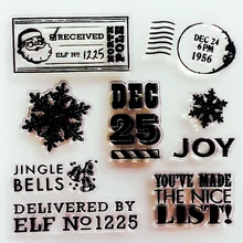 YLCS292 Noel Damgası Silikon Temizle Pullar Scrapbooking DIY Için Albümü Kağıt Kart Yapımı Dekorasyon Kabartma Lastik Damga(China)