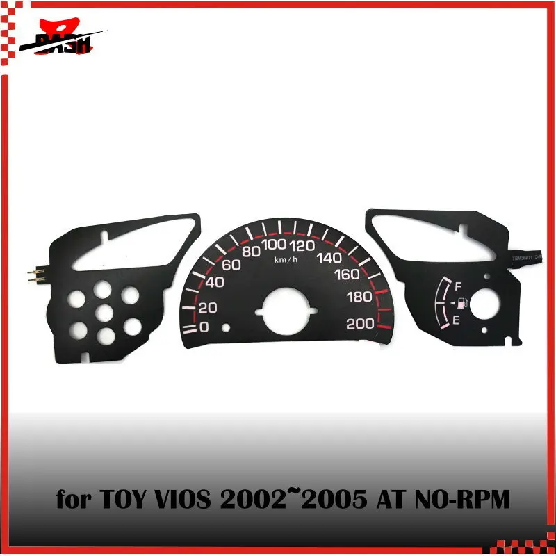 

DASH EL Glow Gauge for VIOS 2002 2005 Automatic transmission NO-RPM Reverse Glow type Black Panel White lighting 200 KM