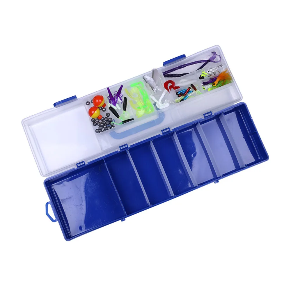 المحمولة 150 قطعة 1.6 M الصيد إغراء مع قضيب بكرة كومبو لينة دودة إغراء كرنك هوك متعددة الوظائف الصيد معالجة عدة