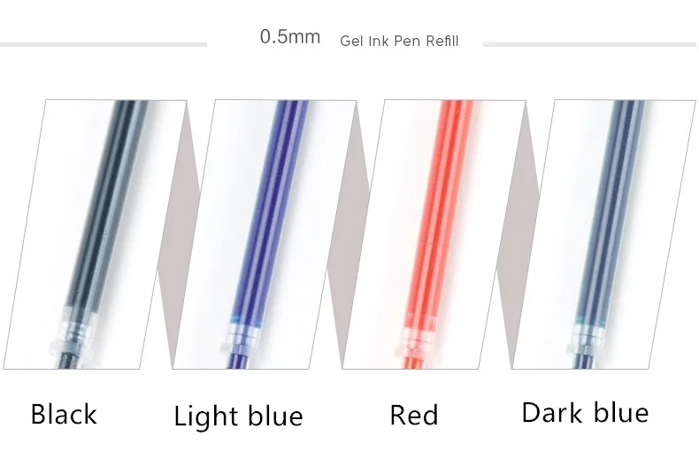 12 шт. набор гелевых чернил для заправки 0,5 мм шариковая металлическая ручка для письма канцелярские принадлежности офисные принадлежности Школьные принадлежности A6738