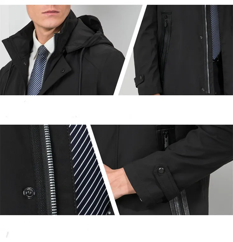 Новое поступление Весенняя Мужская куртка высокого качества Повседневный Тренч мужские модные зеленые и черные деловые куртки