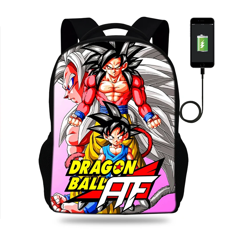 

Dragon Ball Goku Print school bag orthopedic backpacks kids schoolbag satchel for boys teenager students USB mochila escolar